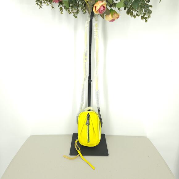 Aimee Kestenberg Leather Crossbody with RFID Yellow NWOT - Picture 1 of 8